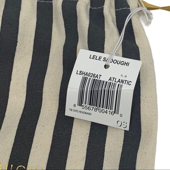 Lele Sadoughi Atlantic Blue Tie-Dye Knotted Headband New